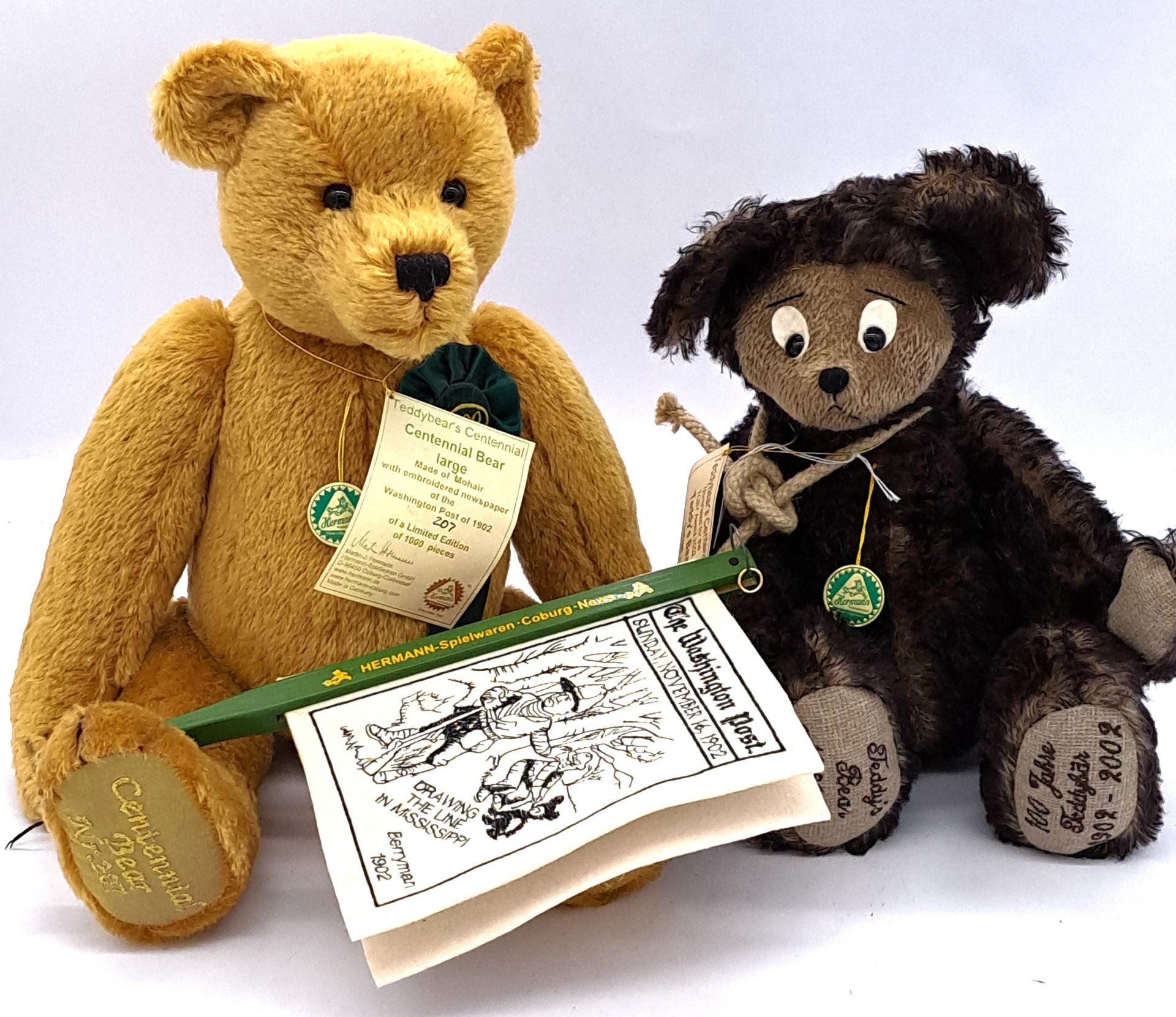 Hermann-Spielwaren pair of teddy bears