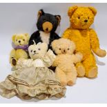 Collection of vintage teddy bears including Pedigree and Dean's