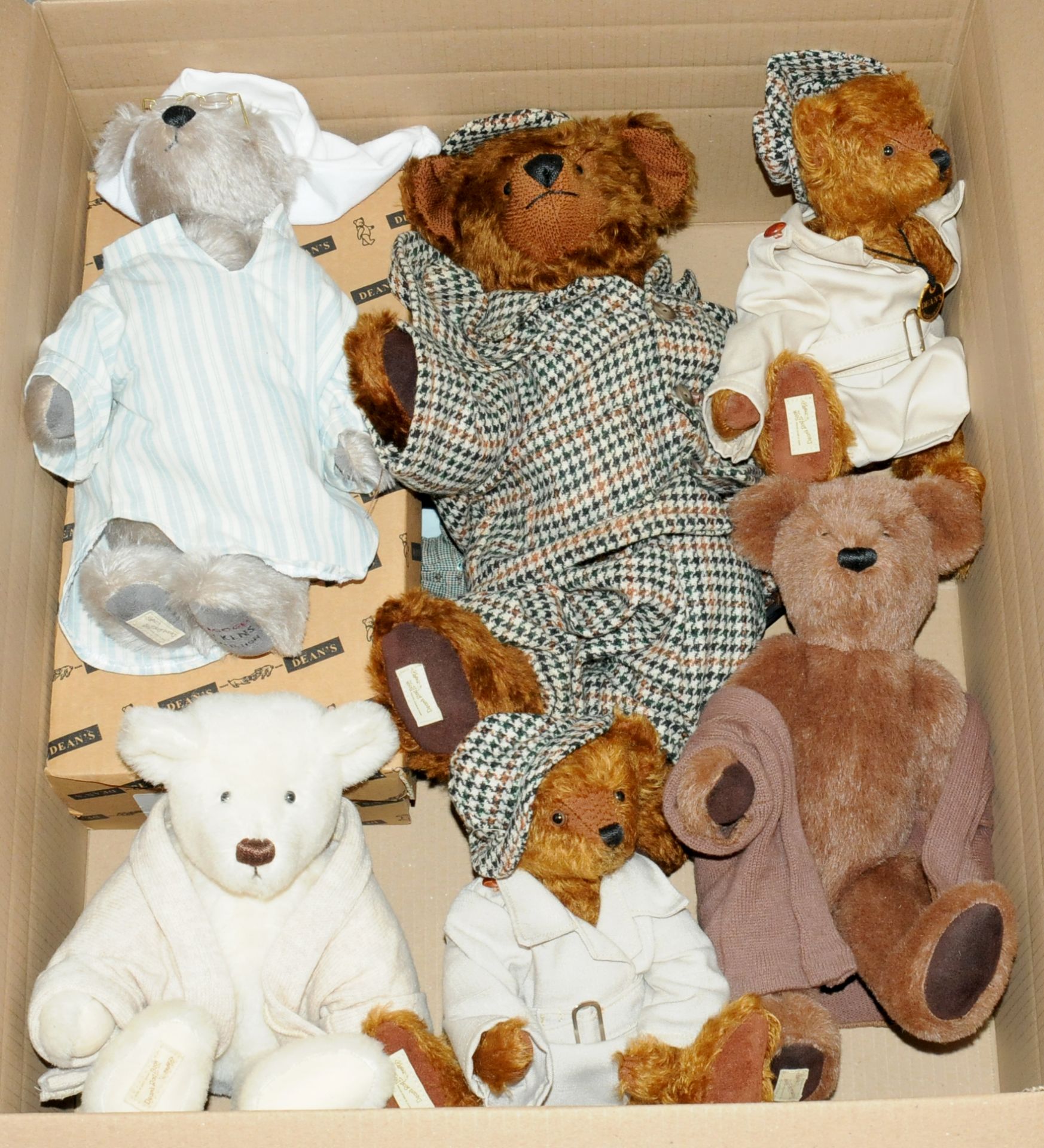 Dean's Rag Book collection of teddy bears including Sherlock