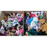 Large assortment of TY Beanie Babies/Beanie Boos