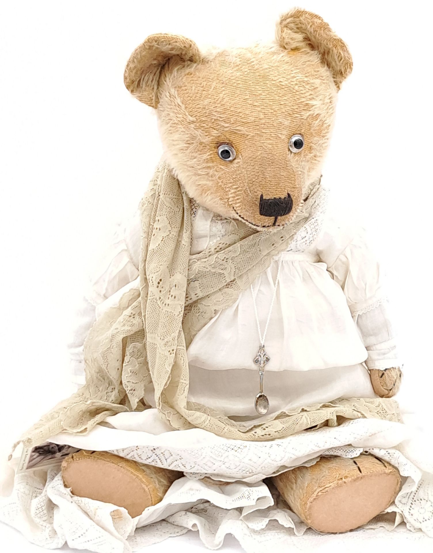 Chiltern vintage golden mohair teddy bear