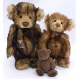 Charlie Bears Rhubarb and Crumble pair of teddy bears, plus Raleigh