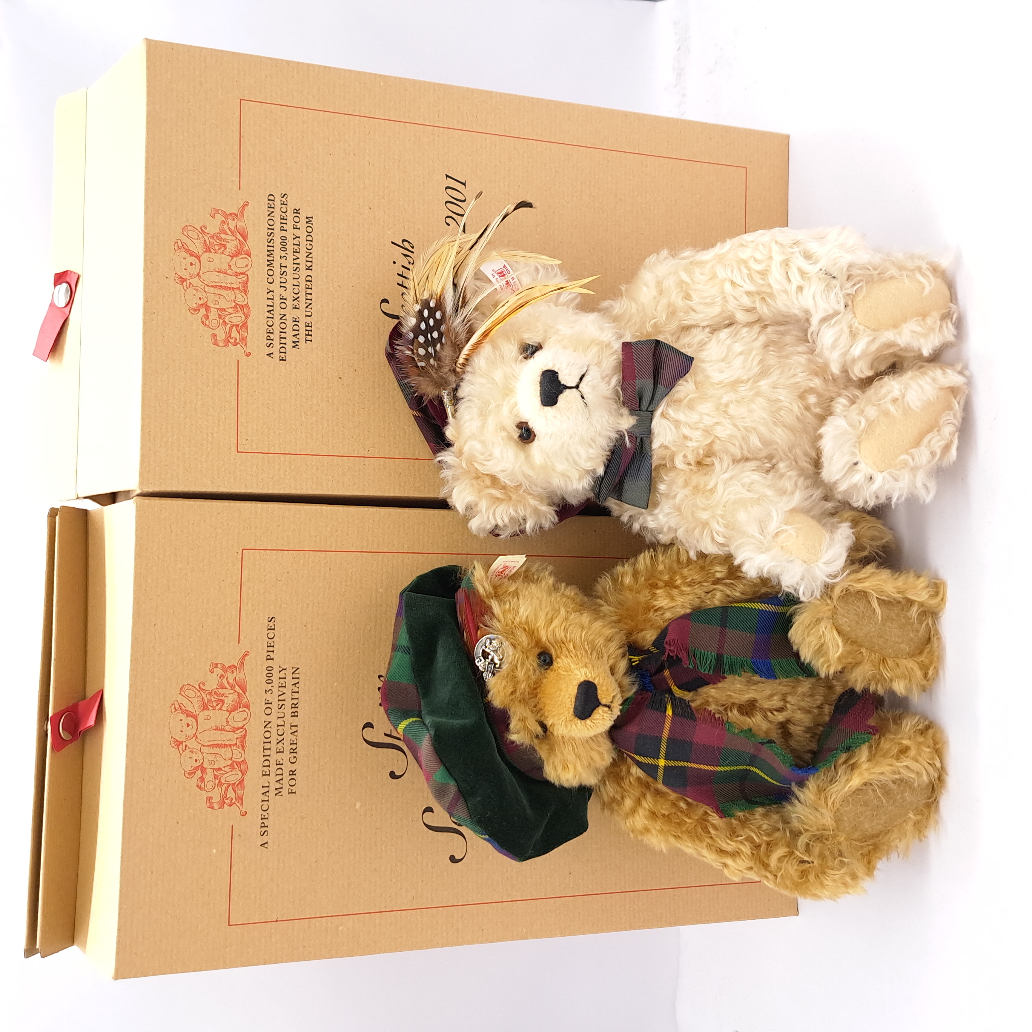 Steiff pair of Scottish teddy bears