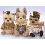 Artist bears trio: Skye Rose Bears, Astrid Bears plus unknown artist