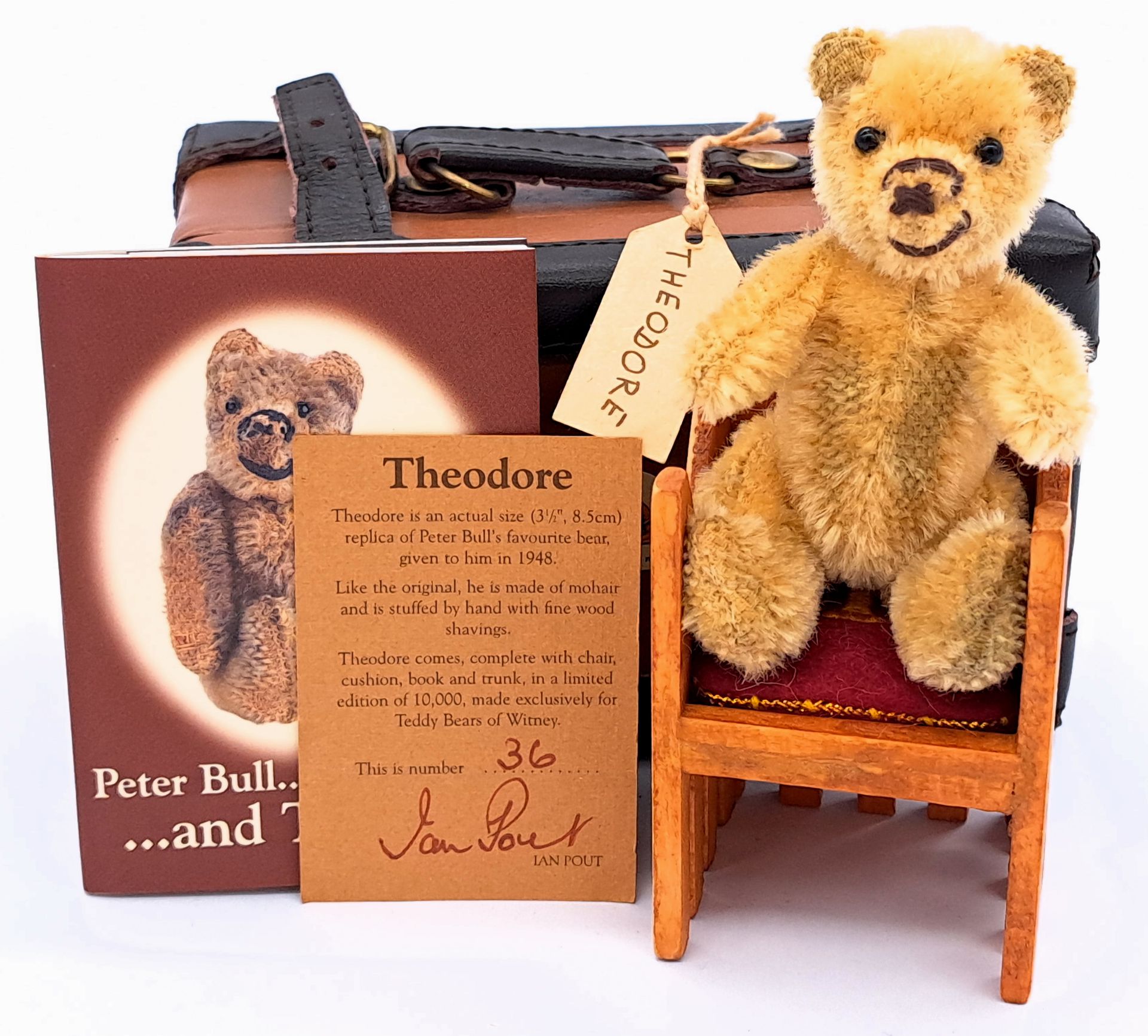 Teddy Bears of Witney Peter Bulls Theodore Bear in a suitcase