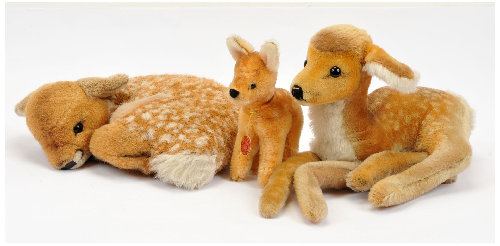 Steiff pair of vintage fawns, plus one other