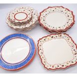 Villeroy and Boch collection of porcelain plates and saucers, plus Oilily plates