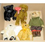 Dean's Rag Book group of mohair teddy bears including Appletina and Appleton