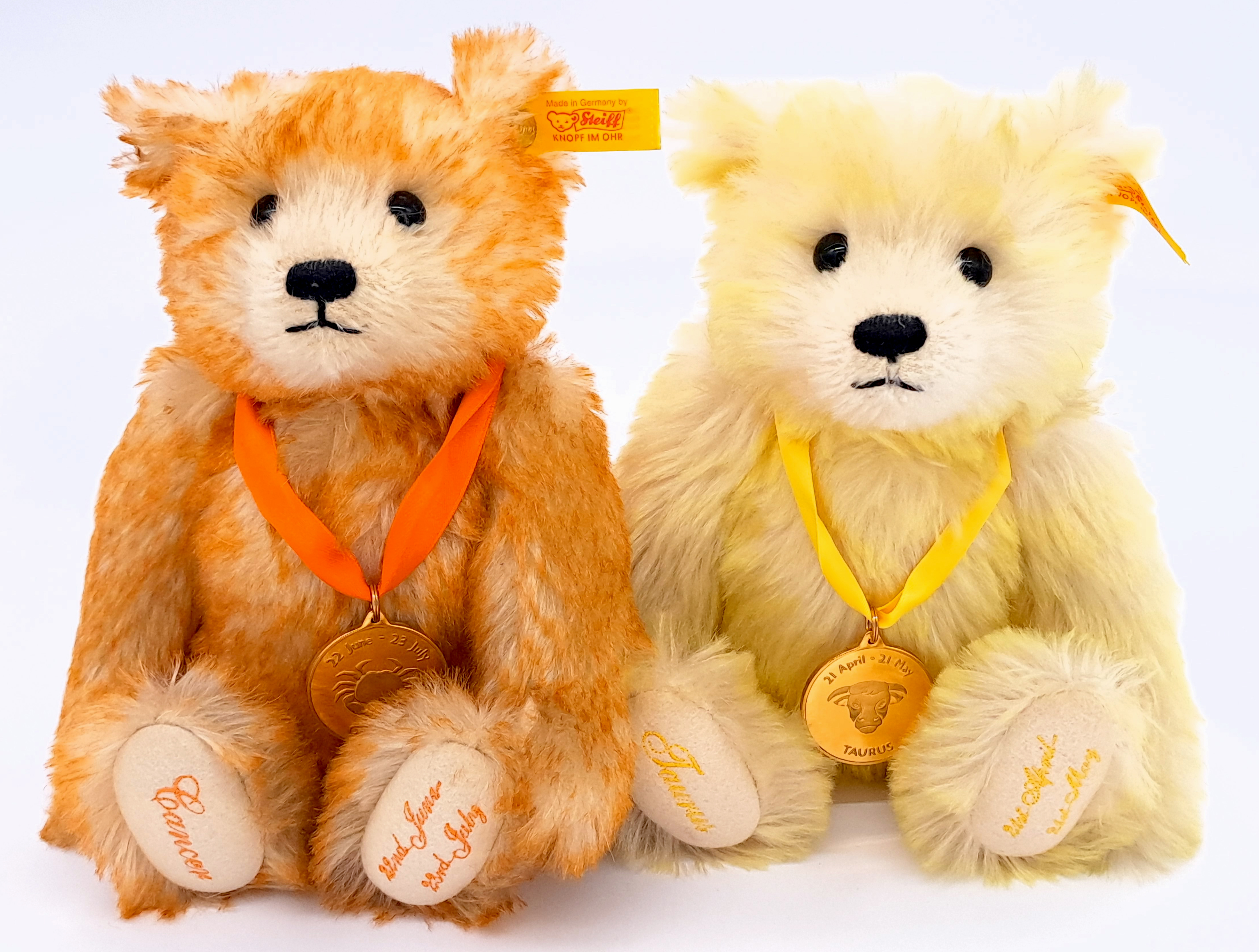 Steiff Zodiac bear samples x 2 