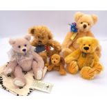 German teddy bear assortment including Steiner, Teddy-Hermann and Grisly-Spielwaren