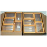 Quantity of wood and perspex display cases
