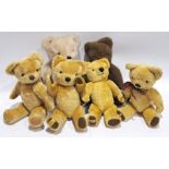 Merrythought assortment of vintage teddy bears