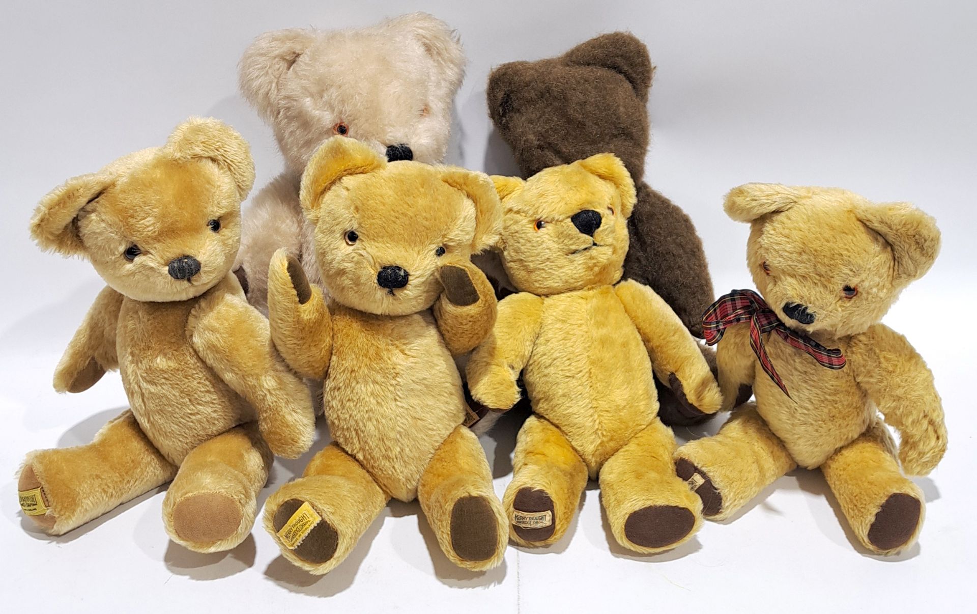 Merrythought assortment of vintage teddy bears