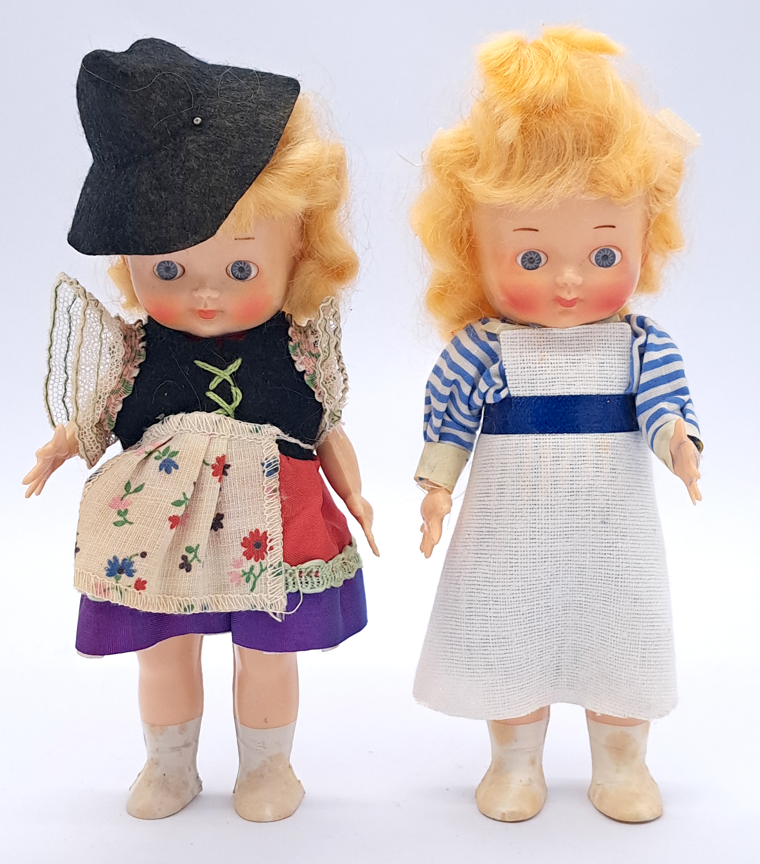 Pedigree pair of dolls with starfish hands, including nurse, plus others