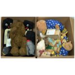 Collection of teddy bears and gollies, including SunKid and Jolly Golly 