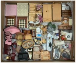 Assortment of doll's house furniture, accessories and miniatures