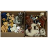 Large collection of mohair and plush teddy bears 