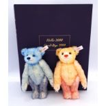 Steiff Hello 2000 Goodbye 1999 Teddy Bear set