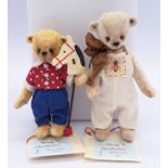 Essential Bears pair of miniature artist teddy bears