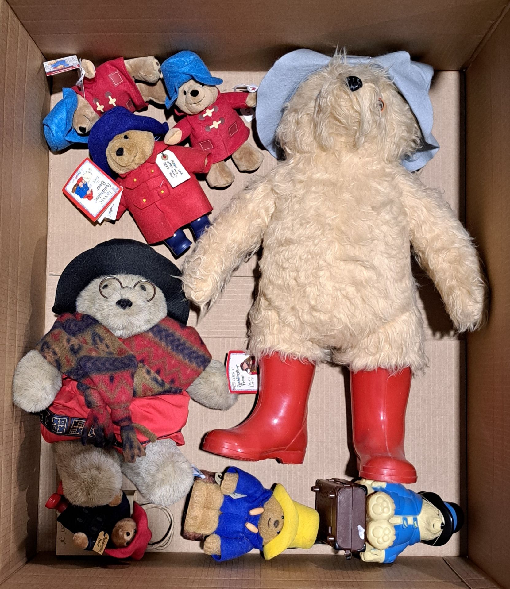 Paddington Bear assortment of plush teddy bears and other items