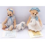 Essential Bears by Wendy Chamberlain pair of miniature artist bears