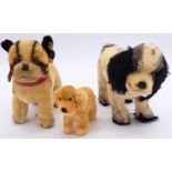 Steiff trio of vintage mohair dogs including Bully