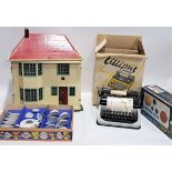 Tri-ang doll's house, Lilliput junior typewriter, plus others