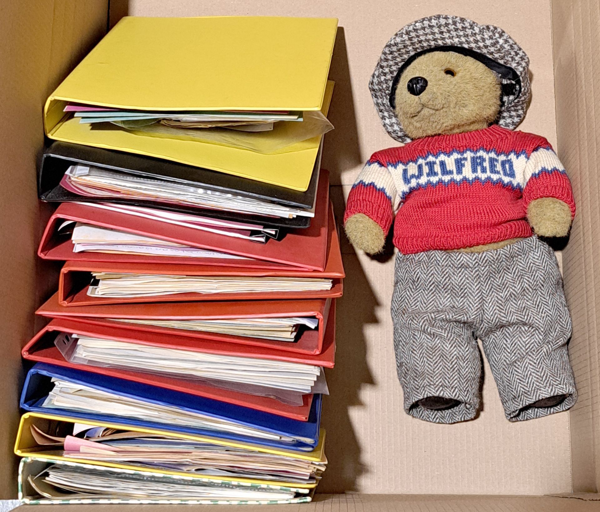 Little Folk Lakeland Bears "Wilfred" vintage teddy bear, plus files of correspondence from the La...