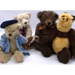 Collection of teddy bears, including artist bears and Past Times 