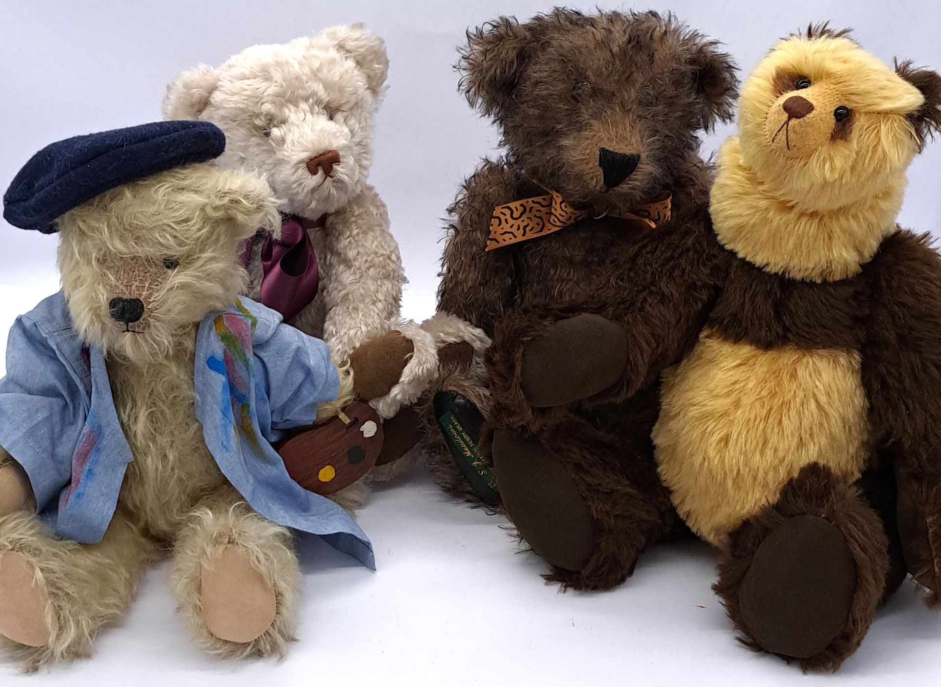 Collection of teddy bears, including artist bears and Past Times 