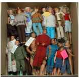 Collection of vintage dolls including Pedigree Sindy Paul dolls and Zodiac Toys