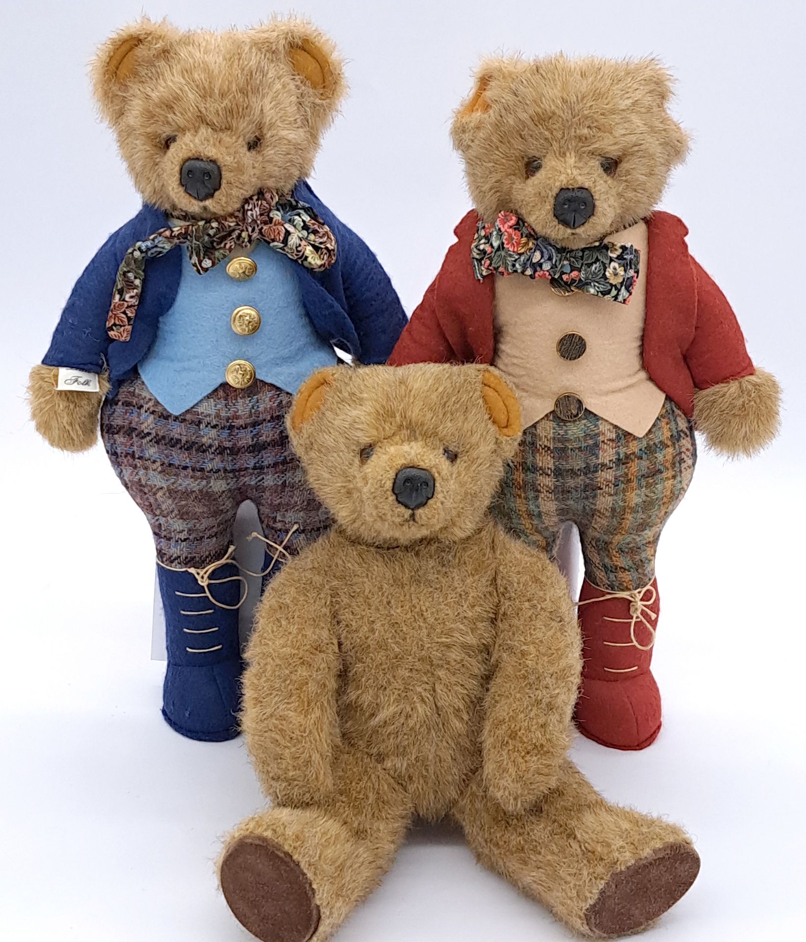Little Folk trio of teddy bears