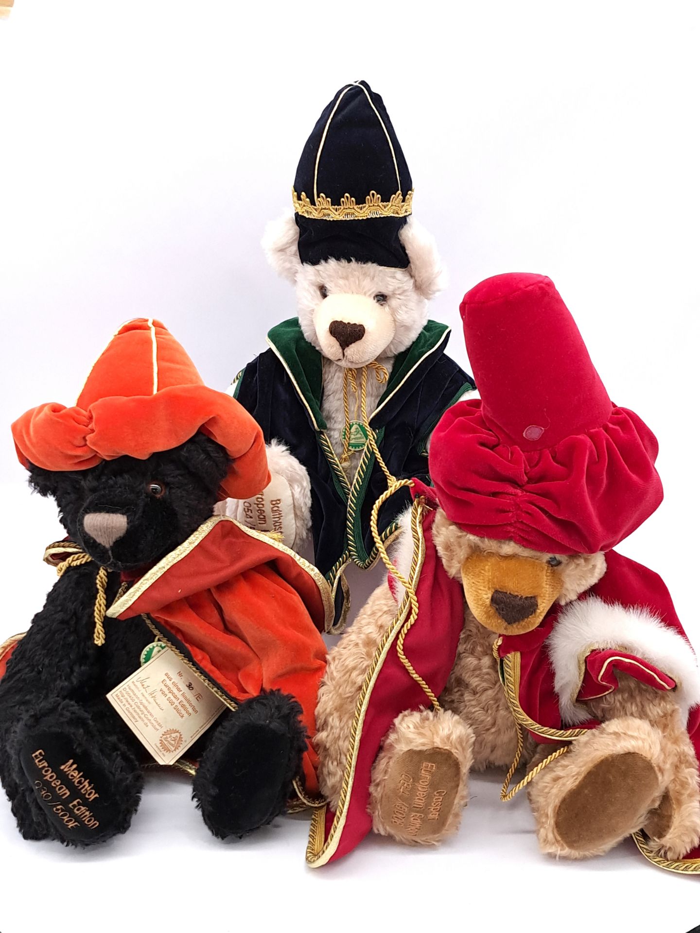 Hermann-Spielwaren trio of Three Wise Men teddy bears