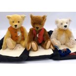 Steiff trio of bears: 2x Teddy Bu, plus Memories teddy bear