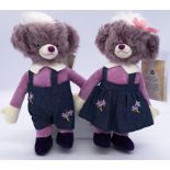 Merrythought pair of Twisty Punkie Cheeky teddy bears