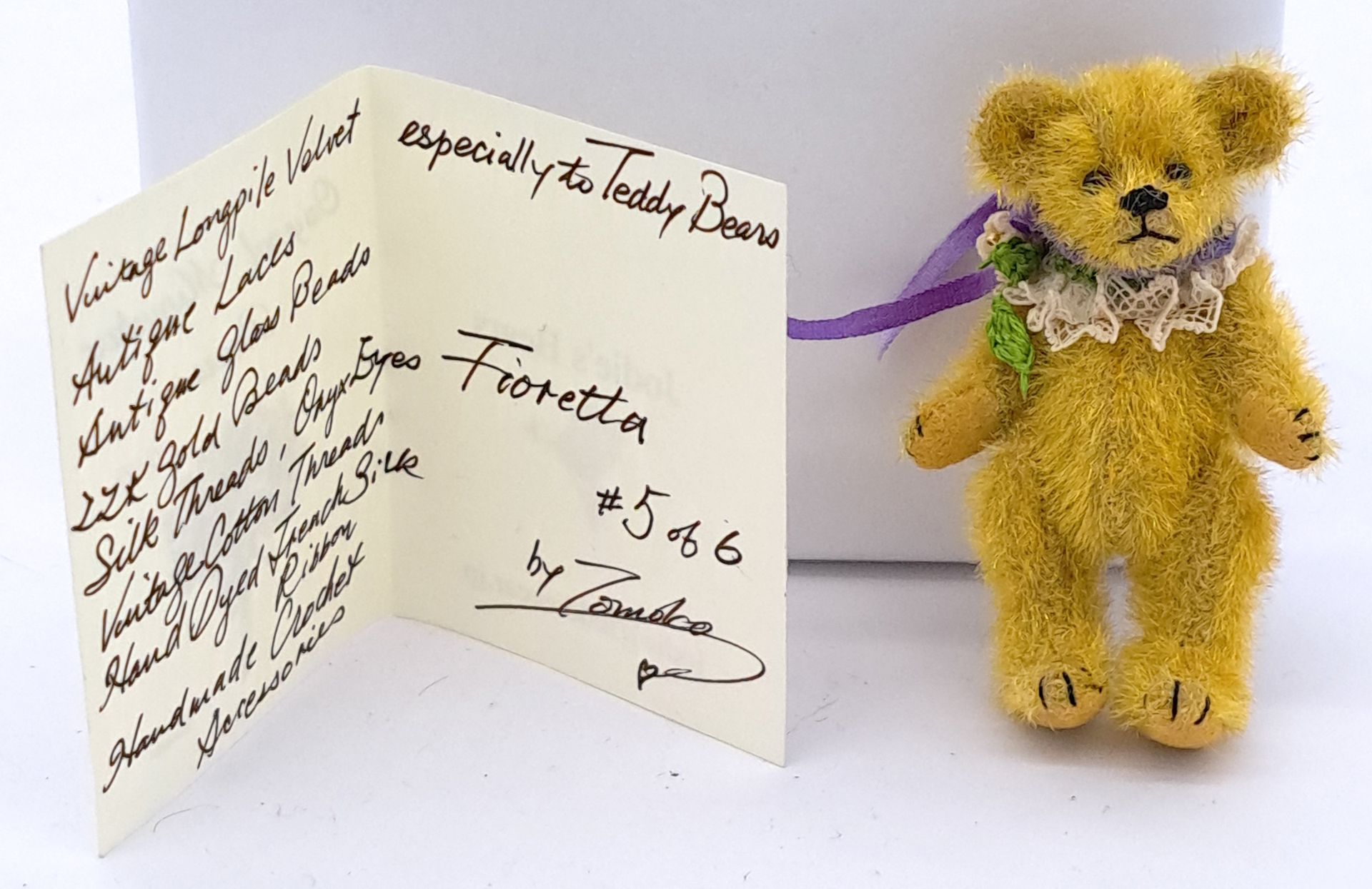 Tomoko Suenaga/Jodie's Bears Fioretta miniature artist bear