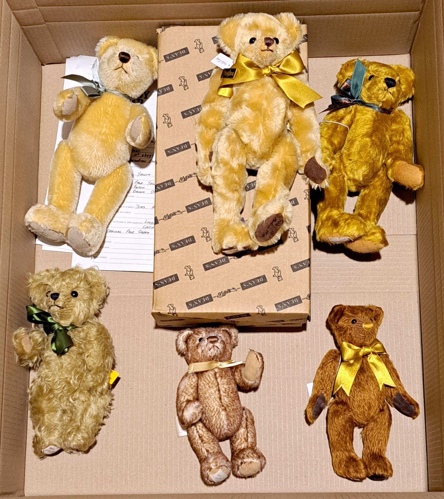 Dean's Rag Book collection of smaller mohair teddy bears