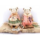 Natali Grosu artist designed pair of miniature teddy bears