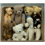 Collection of vintage and modern teddy bears