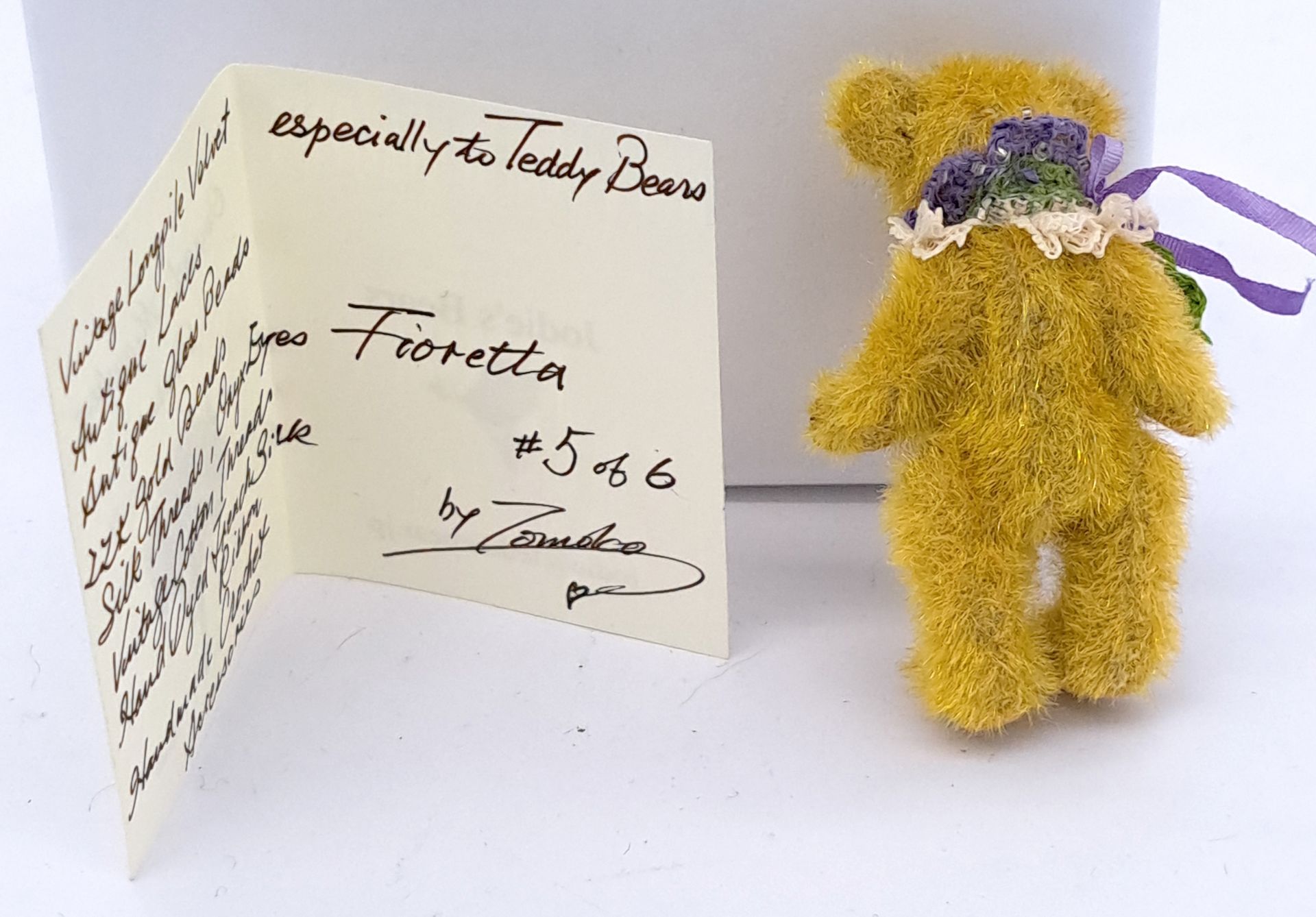 Tomoko Suenaga/Jodie's Bears Fioretta miniature artist bear - Bild 2 aus 2