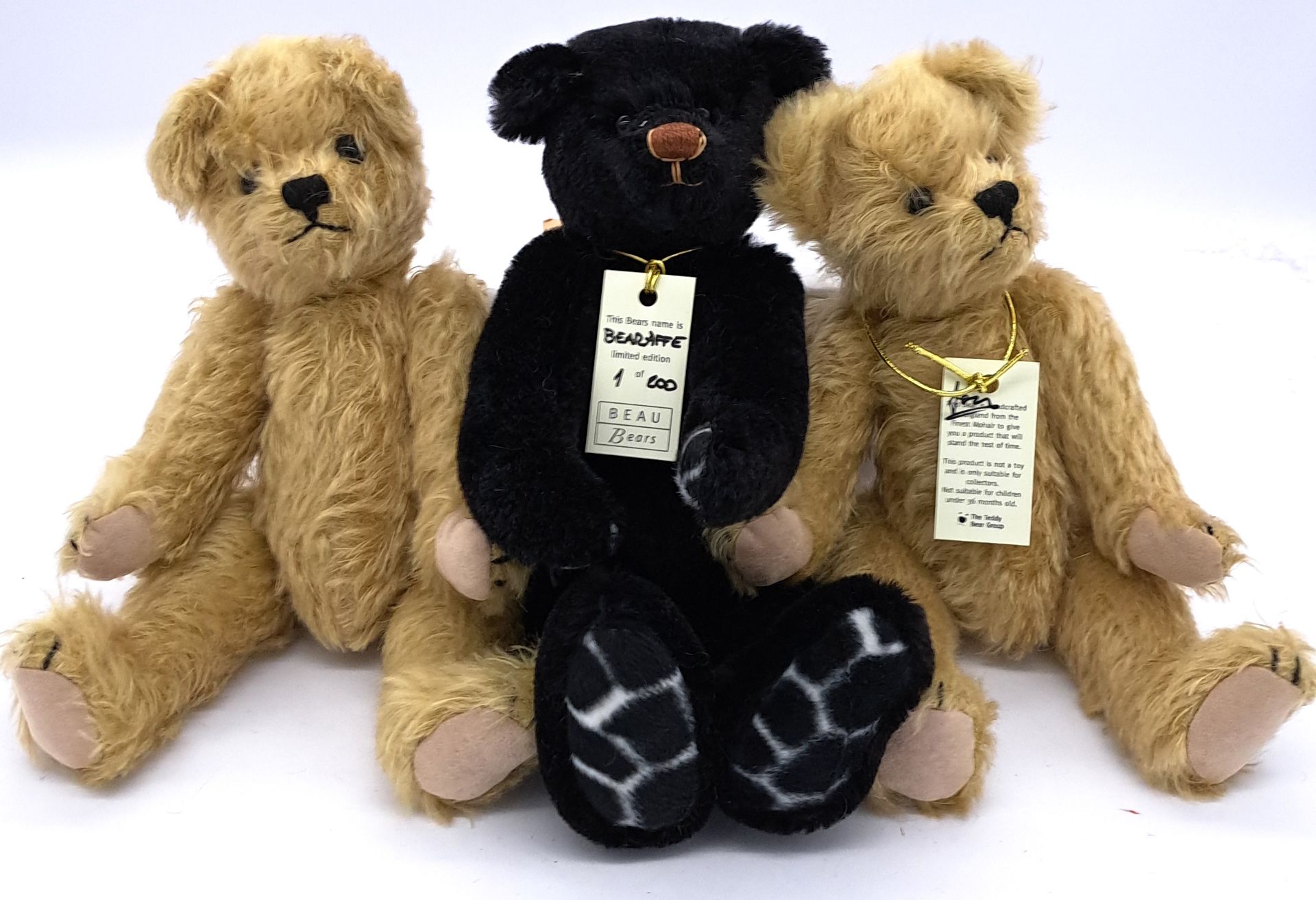 Beau Bears trio of artist teddy bears
