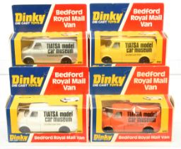 Dinky Toys 410/412 Bedford Promotional Vans "Tiatsa Model Car Museum" Group Of 4  -  (1) Silver ,...