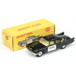 Dinky Toys 258 De Soto Firelite "USA Police" Car - Black body, white door panels, very pale lemon...