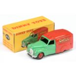 Dinky Toys 470 Austin Van "Shell/BP" - Two-Tone mid green and red including rigid hubs, silver trim