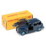 Dinky 254 Austin "Taxi" - Blue body, mid-blue rigid hubs, black base and interior, silver trim 