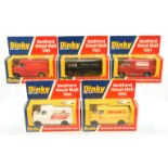 Dinky Toys 410/412 Bedford Promotional Vans  Group Of 5  -  (1) " The Daily Telegraph", (2) "Ribb...