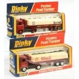 Dinky Toys 950 Foden Articulated Tanker A pair (1) "Burmah" - Red including hubs, grey gantry and...