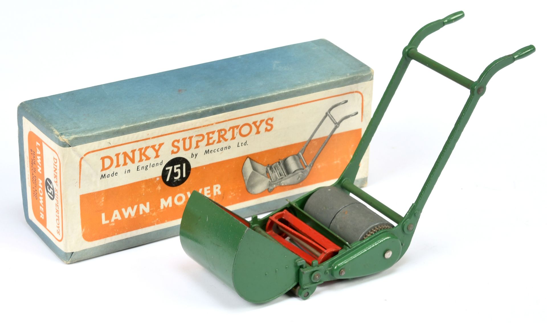 Dinky Toys 751 Lawn Mower - Green and red - Good Plus bright example i