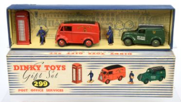 Dinky Toys 299 "Post Office Telephones" Gift Set To Include Morris Commercial "Royal Mail", Morri...