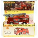 Dinky Toys 285 Merryweather  Marquis Fire Tender - Metallic red, silver and chrome trim, white in...